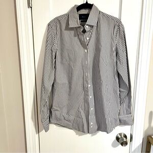 Faconnable Monochrome Striped Button Down Shirt